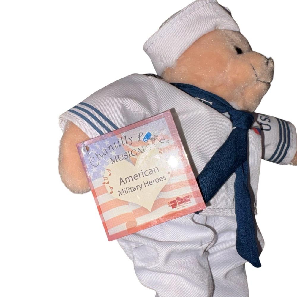 Chantilly Lane 11" Navy Bear American Military Heroes SINGS Anchors Aweigh WORKS - Picture 2 of 9